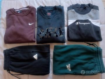 FELPE E TUTE DI MARCA Tg. XS - S - M UOMO