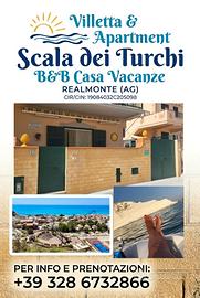 Villetta/Apartment Scala dei Turchi 40 mt dal Mare