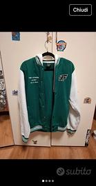 Giacca Kookaf verde e bianca con cappuccio