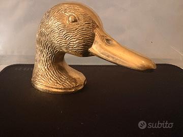 Apribottiglie vintage Anatra in Ottone Stile Gucci