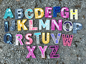 Lettere Decorative Floreali