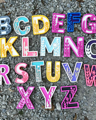 Lettere Decorative Floreali