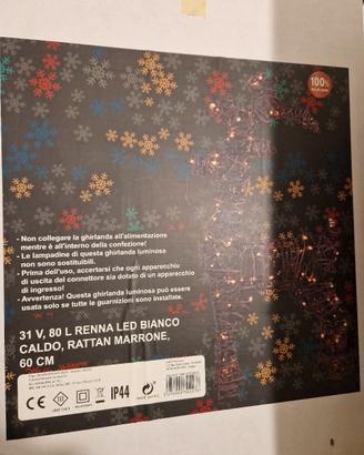 Renna a led bianco caldo