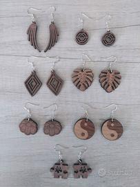 Orecchini in legno