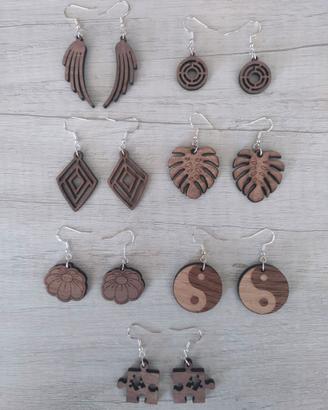 Orecchini in legno