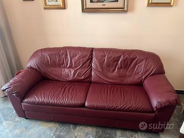 Divano-letto matrimoniale in pelle