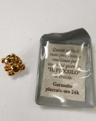 Spilla placcata oro 24K