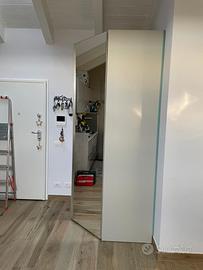 Armadio angolare a specchio