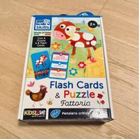 Gioco Flash Cards&Puzzle fattoria KidsLove