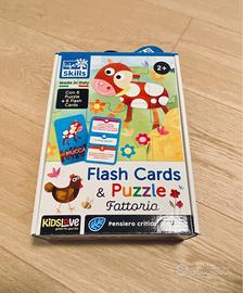 Gioco Flash Cards&Puzzle fattoria KidsLove