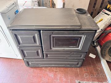 Stufa cucina a legna Hosseven 4010 8kw NUOVA forno