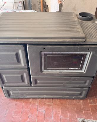 Stufa cucina a legna Hosseven 4010 8kw NUOVA forno