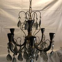 Lampadario a gocce 6 luci anni 70 modernariato