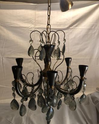 Lampadario a gocce 6 luci anni 70 modernariato