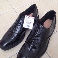 Scarpe derby zara donna, numero 41, nuove