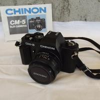 Macchina fotografica Chinon CM-5 teleobiettivo+acc