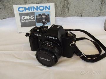 Macchina fotografica Chinon CM-5 teleobiettivo+acc