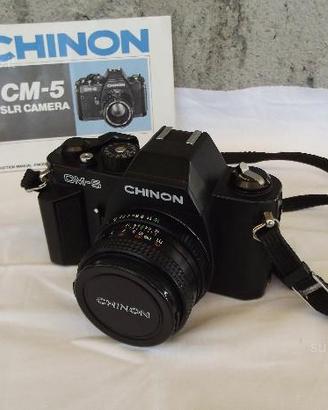 Macchina fotografica Chinon CM-5 teleobiettivo+acc