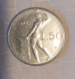 Moneta lire 50 del 78