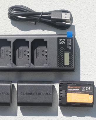Kit K&F 3 Batterie NP-FZ100 per Sony