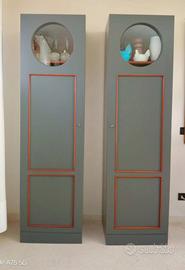 2 mobili artigianali credenza, libreria a colonna,