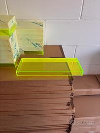 Vassoio/Organizer in Plexiglas Giallo Fluorescente