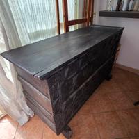 cassapanca con appendiabiti con Arazzo 