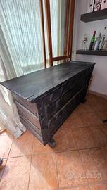 cassapanca con appendiabiti con Arazzo 