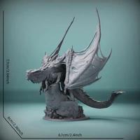 Drago Bianco in Resina Dipinto a Mano per GdR