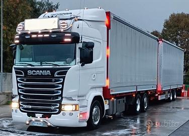 Scania 580 motrice centinata e biga