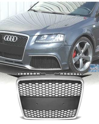 GRIGLIA AUDI A3 8P 8PA 05-08 LOOK RS3 NERO CROMATO