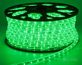 Striscia LED Verde 100m 220V + 5 Spine
