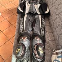 Pantaloni moto in pelle 48