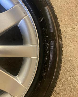 Pneumatici 205/55 R16 4 stagioni cerchi in lega