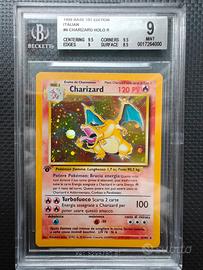 Carta Pokémon Charizard Prima edizione Set Base 