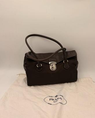Borsa  Prada a spalla in Nylon e pelle