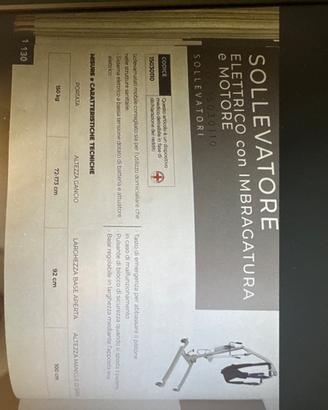 Sollevatore con imbragatura