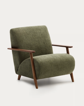 Poltrona Meghan in ciniglia verde KAVE HOME