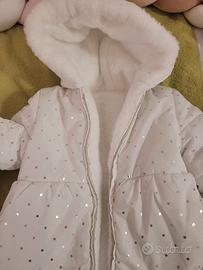 piumino pelliccia lungo reversibile bimba 