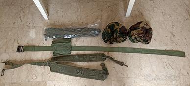 cintura , bretelle, copri elmetto