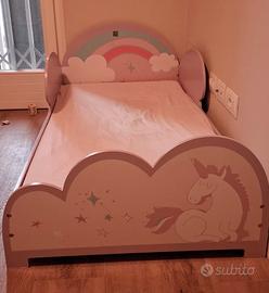 Lettino Montessori bambina con materasso