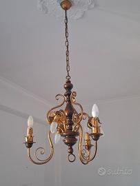 lampadario stile chippendal a bracci