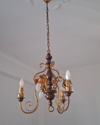 lampadario stile chippendal a bracci