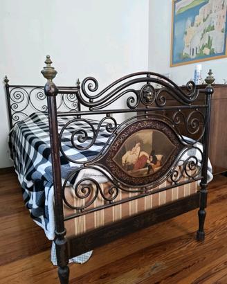 letto antico ferro battuto fine 800