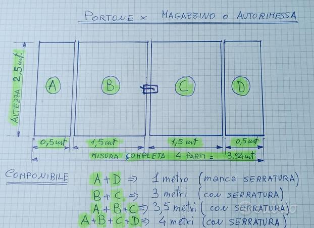 Portone per Autorimessa o Magazzino