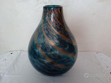 VASO BLU MURANO ORIGINALE FRATELLI TOSO