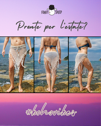 Gonna pareo boho fatta a mano