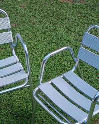 Sedie da giardino in alluminio con braccioli