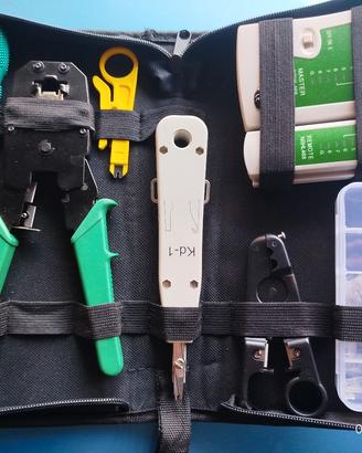 Kit Tester cavi di rete con pinza RJ 45