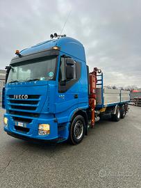 IVECO STRALIS 450 CASSONE CON GRU FASSI RETROCABIN